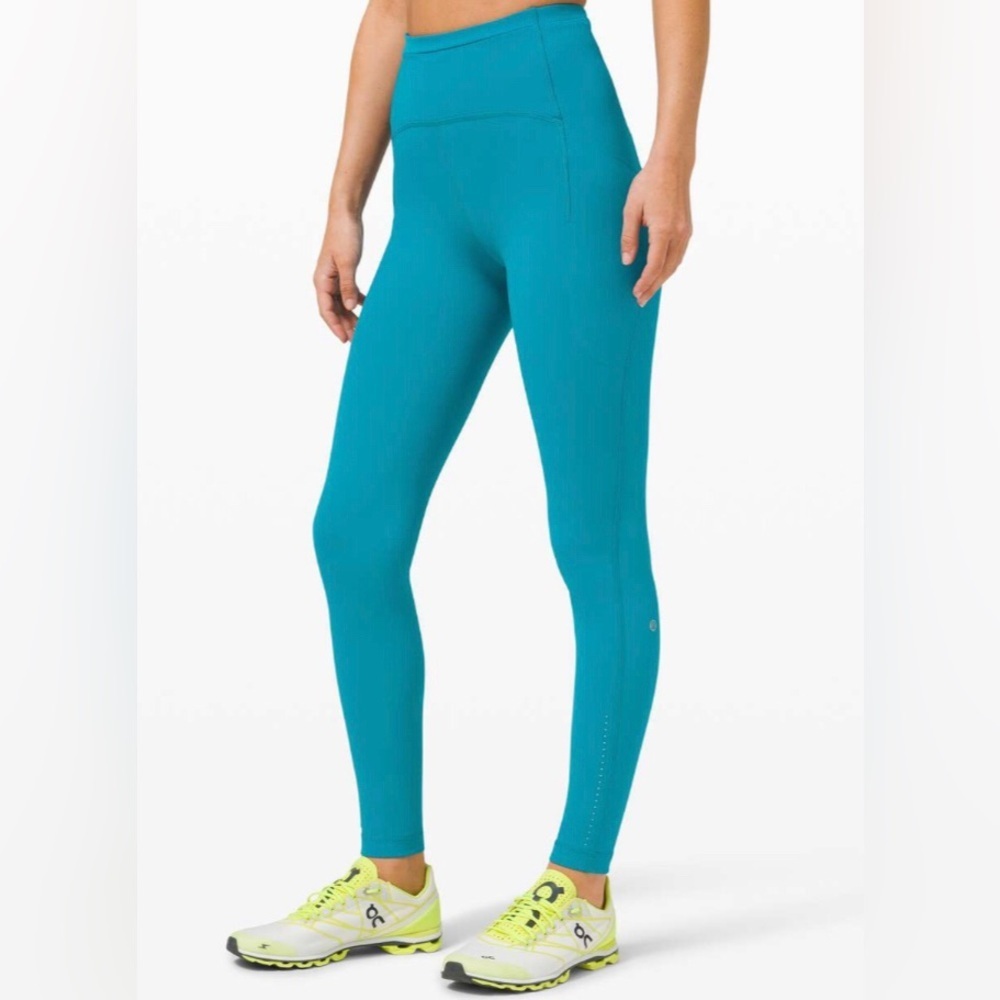LULULEMON SWIFT SPEED HIGH RISE TIGHT 28” LENGTH SIZE 6 HAWAIIAN BLUE RARE COLOR